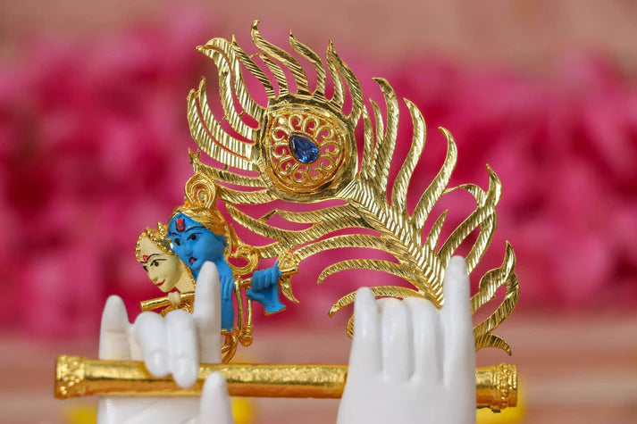 Divine Lord Krishna Hand With Bansuri car D deeashboard Idol And Home Decorate